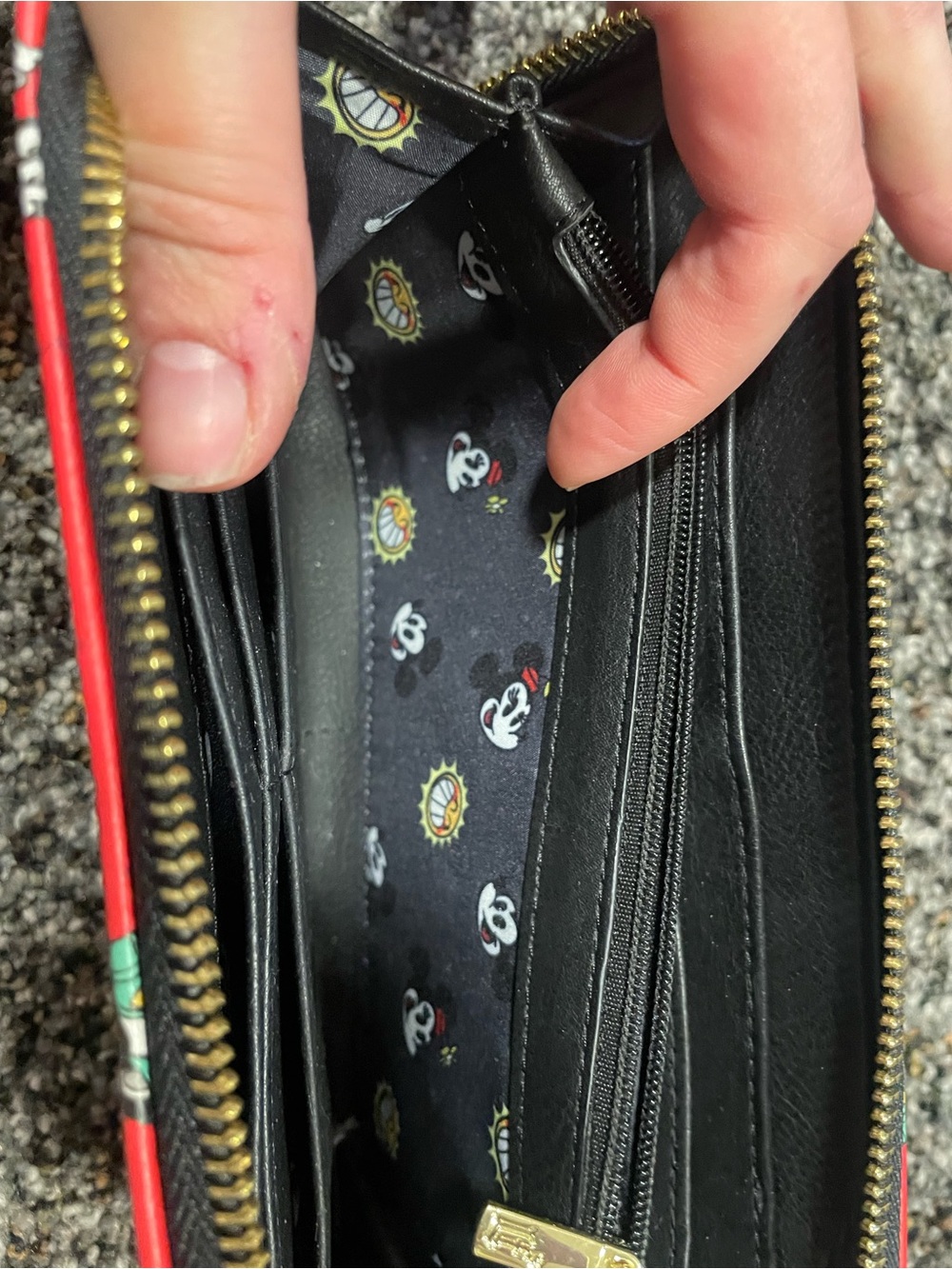 Loungefly Red Mickey & Minnie Zip-Around Wallet - Picture 8 of 10